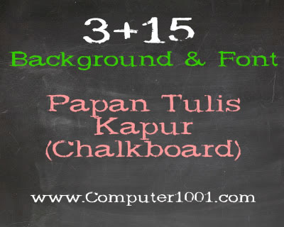 18 Background Dan Font Untuk Desain Bergaya Papan Tulis Kapur Computer 1001