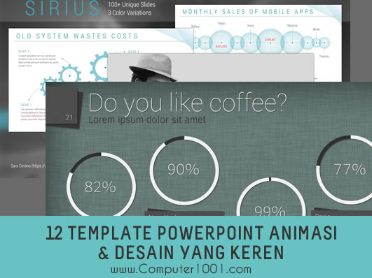 Download 12 Template Powerpoint Efek Animasi Desain Yang Keren Computer 1001