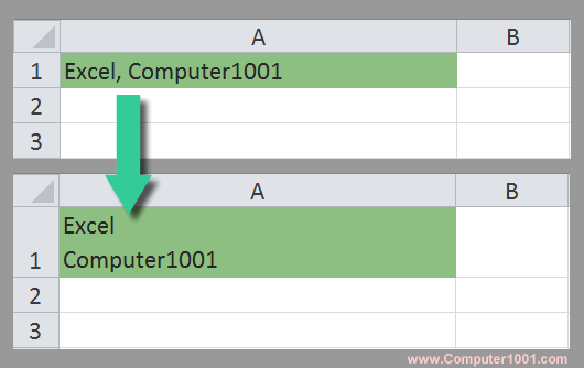 Cara Mengganti Simbol Tertentu Menjadi Baris Enter di Excel