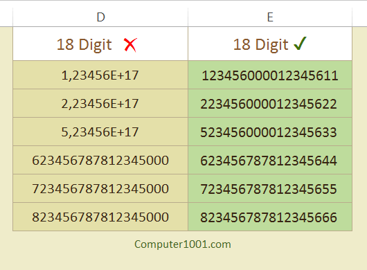 Contoh copy paste angka di Excel lebih dari 15 digit