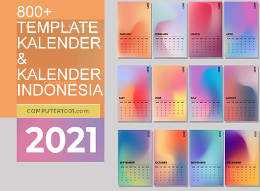 Download Gratis 800 Template Kalender 2021 Computer 1001