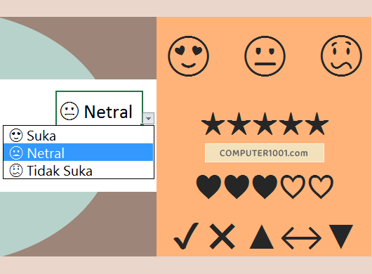 Cara Membuat Drop Down List Simbol di Excel Cara Membuat Drop Down List Simbol di Excel
