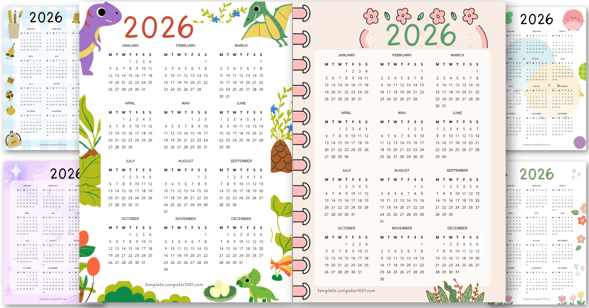 Kalender 2026 Gratis PDF 1 Lembar