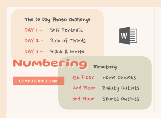 Cara Membuat Numbering di Word Secara Otomatis Cara Membuat Numbering di Word Secara Otomatis