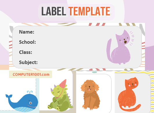 Template Label Nama Buku Tulis Word