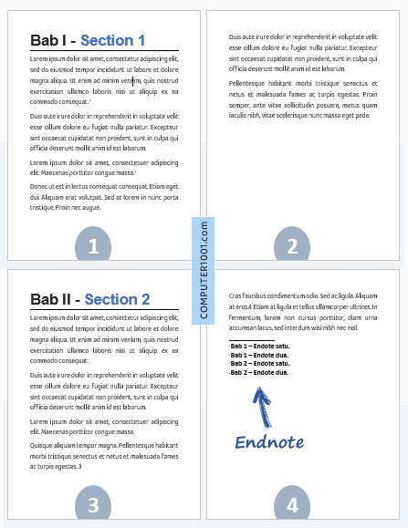 Posisi 1: Endnote di Akhir Dokumen Posisi 1: Endnote di Akhir Dokumen