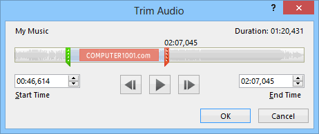 Trim Audio Setting