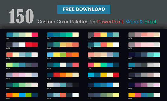 Palet warna custom word excel powerpoint Palet warna custom word excel powerpoint
