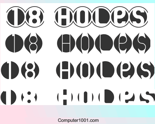 Font Bulat 18 Holes BRK