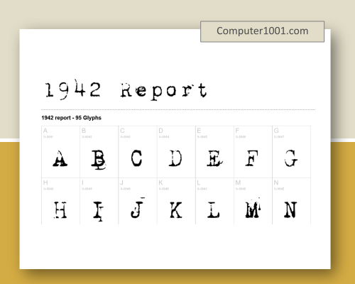 1942 Report Font Mesin Ketik Dafont