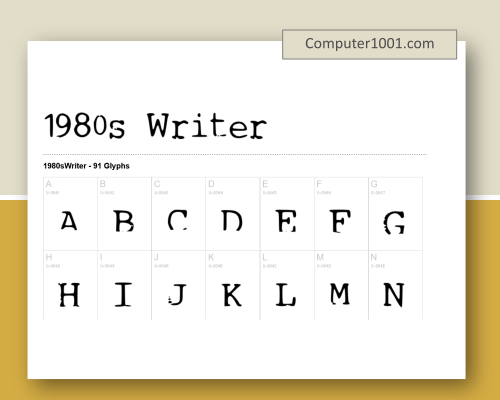 1980s Writer Font Mesin Ketik Dafont