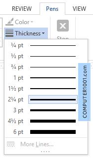 Ink Tools Pens Thickness