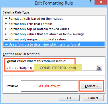 Conditional Formatting Tanda Silang Merah Conditional Formatting Tanda Silang Merah