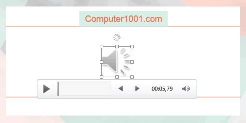 Masukkan audio pada slide pertama Masukkan audio pada slide pertama