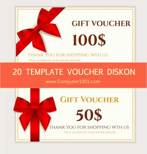 20 Template Voucher Diskon 20 Template Voucher Diskon