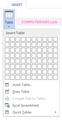 Cara Membuat Tabel Word dengan Insert Table Cara Membuat Tabel Word dengan Insert Table