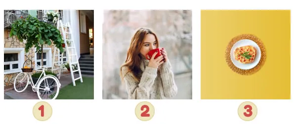 Insert 3 buah gambar