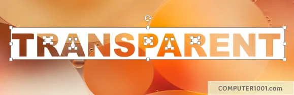 Grupkan semua bagian teks transparan