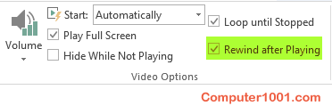 Rewind after Playing