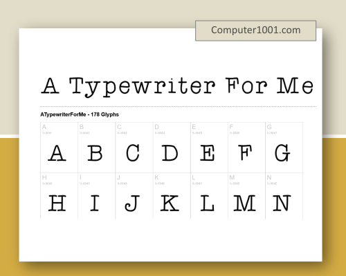 A Typewriter For Me Font Mesin Ketik Dafont