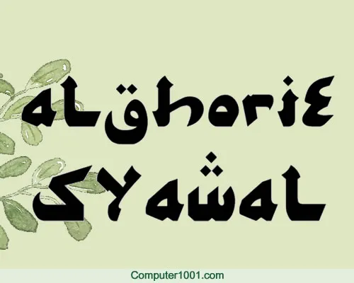 Alghorie Syawal Font Alghorie Syawal Font