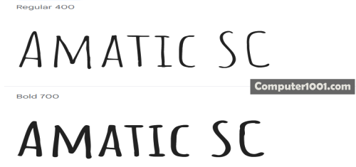 Amatic SC “Font