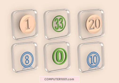 Angka Dalam Lingkaran Efek 3D Angka Dalam Lingkaran Efek 3D