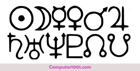 Astro Dot Font Gambar Planet Zodiak