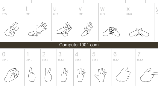 Auslan Finger Spelling Font Auslan Finger Spelling Font
