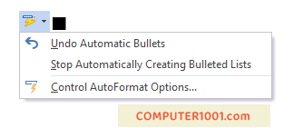Autocorrect Options Autocorrect Options