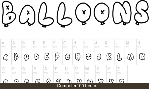 Balloons Font