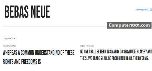 Bebas Neue Download Font Huruf Besar Bebas Neue