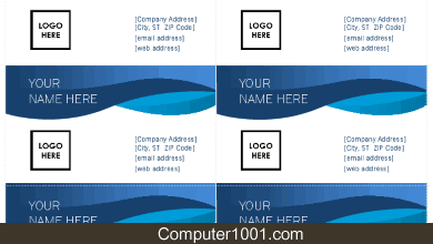 Blue Curve Business Cards Blue Curve Business Cards