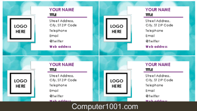 Blue Lights Business Cards Blue Lights Business Cards