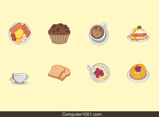 Breakfast Food Icons Breakfast Food Icons