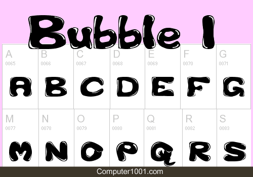 Font Bubble 1