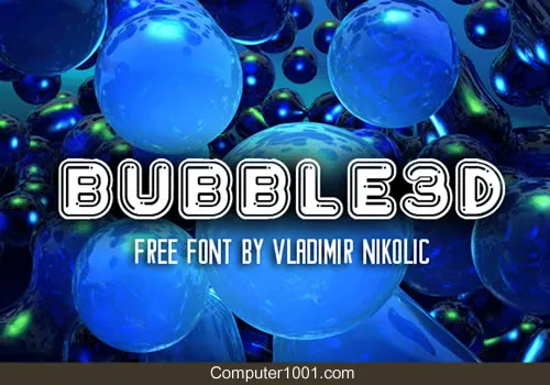 Font Bubble 3D