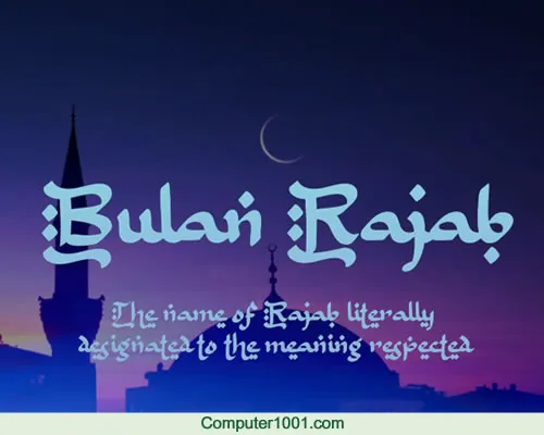 Bulan Rajab Font Bulan Rajab Font