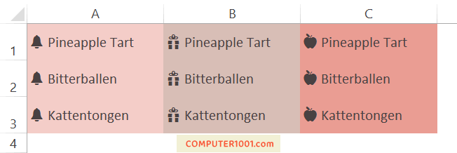 Membuat Bullet List Excel dengan fungsi UNICHAR Membuat Bullet List Excel dengan fungsi UNICHAR