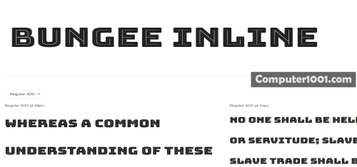 Bungee Inline Font Huruf Besar Bungee Inline