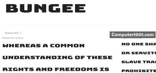 Bungee Font Huruf Besar Bungee