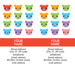 Business card bears Business card bears