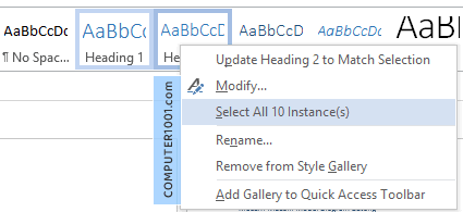 Klik kanan heading dan pilih Select All Klik kanan heading dan pilih Select All