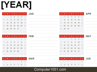 Template Kalender Excel - Calendar Any Year