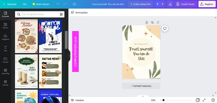 Tampilan Canva-Bahasa-Indonesia Canva Bahasa Indonesia