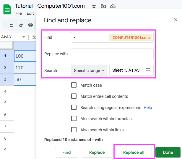 Cara Hapus Karakter Tertentu di Google Sheets dengan Find Replace Cara Hapus Karakter Tertentu di Google Sheets dengan Find Replace