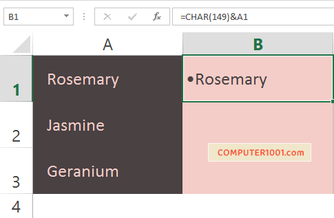 Cara Membuat Bullet di Excel dengan Fungsi CHAR Cara Membuat Bullet di Excel dengan Fungsi CHAR