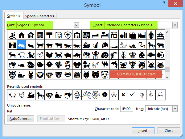 Cara Membuat Emoji Hewan dengan Insert Symbol Cara Membuat Emoji Hewan dengan Insert Symbol