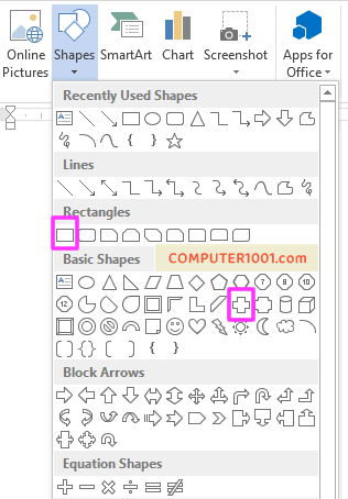 Cara Membuat Simbol Kurang Lebih dengan Shapes
