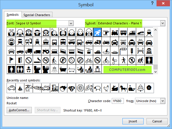 Cara Membuat Simbol Transportasi dengan Insert Symbol